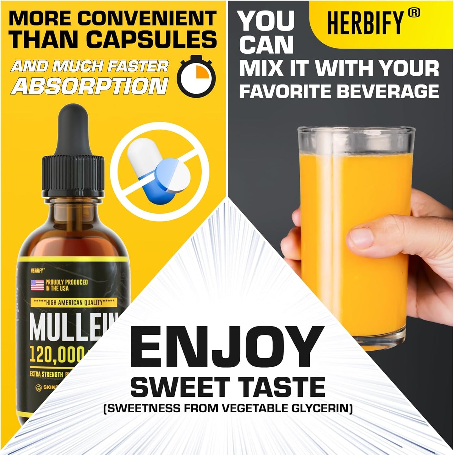 Mullein Leaf Extract and Lemon Balm Bundle for Respiratory and Brain Support