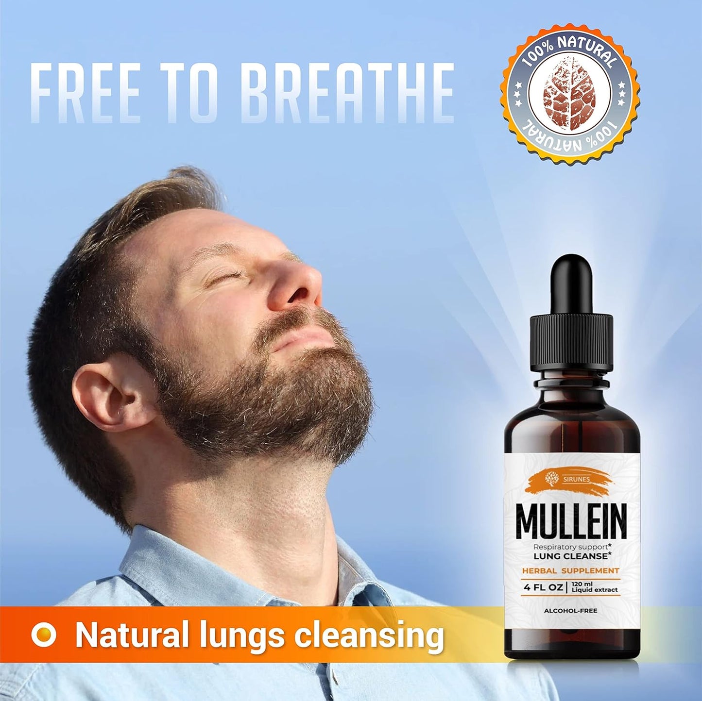 Mullein Leaf Verbascum Thapsus Supplement for Lung and Respiratory Health - 4 Fluid Ounces