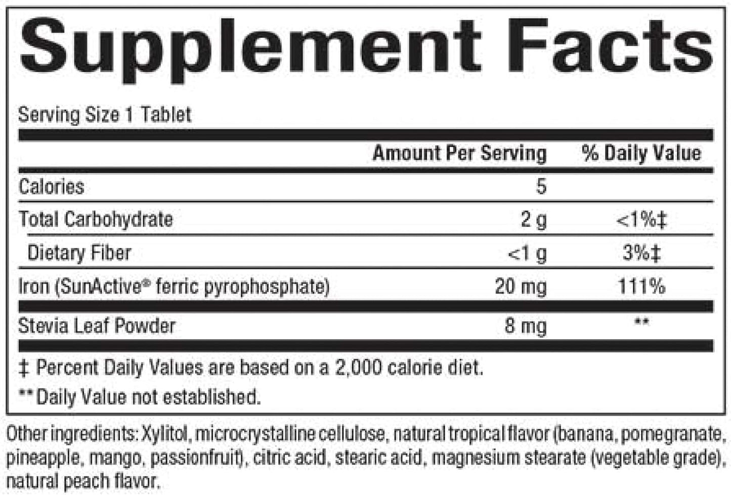 Multi-Pack of Natural Factors Easy Iron Chewables, 20mg, 60 Tablets