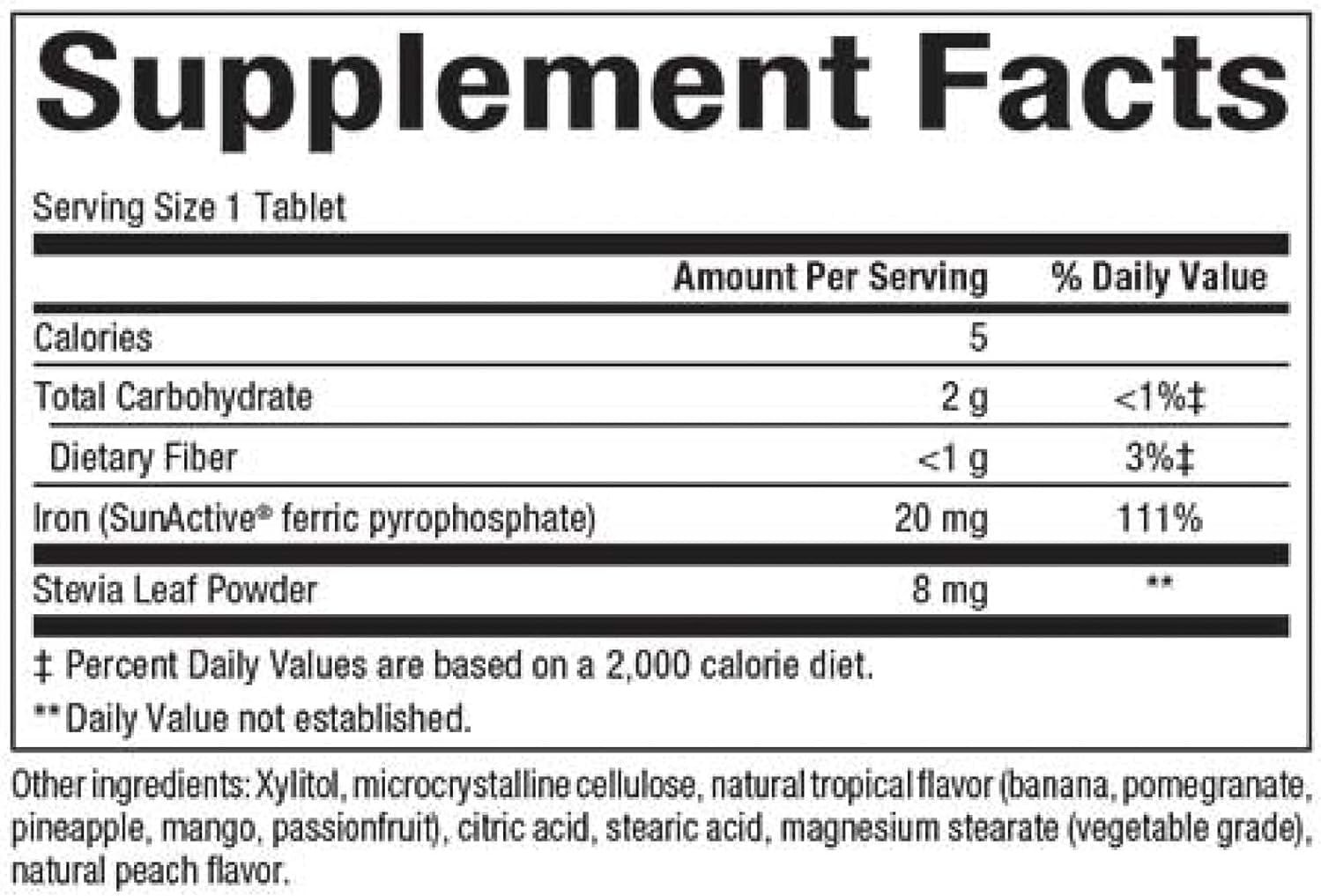 Multi-Pack of Natural Factors Easy Iron Chewables, 20mg, 60 Tablets