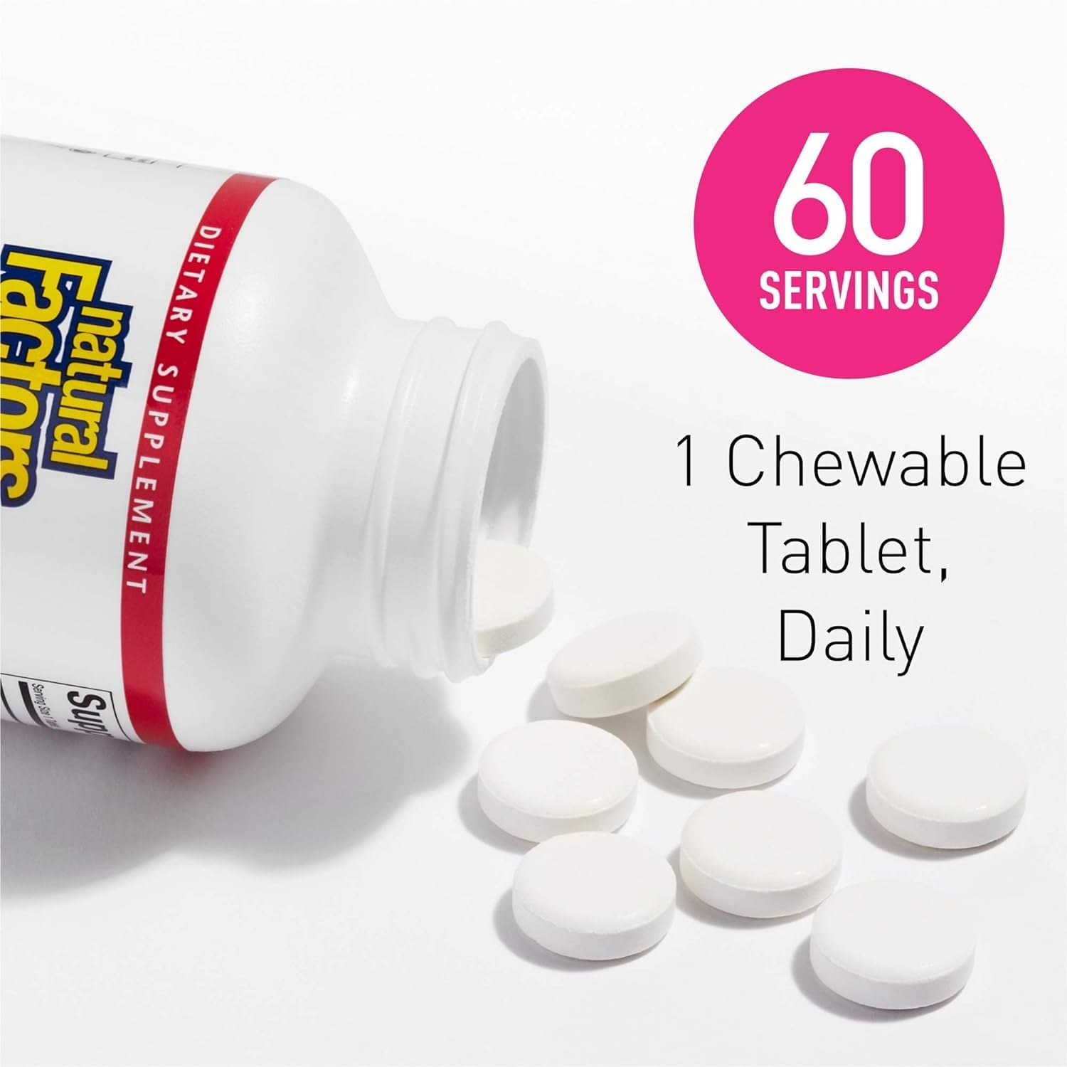 Multi-Pack of Natural Factors Easy Iron Chewables, 20mg, 60 Tablets