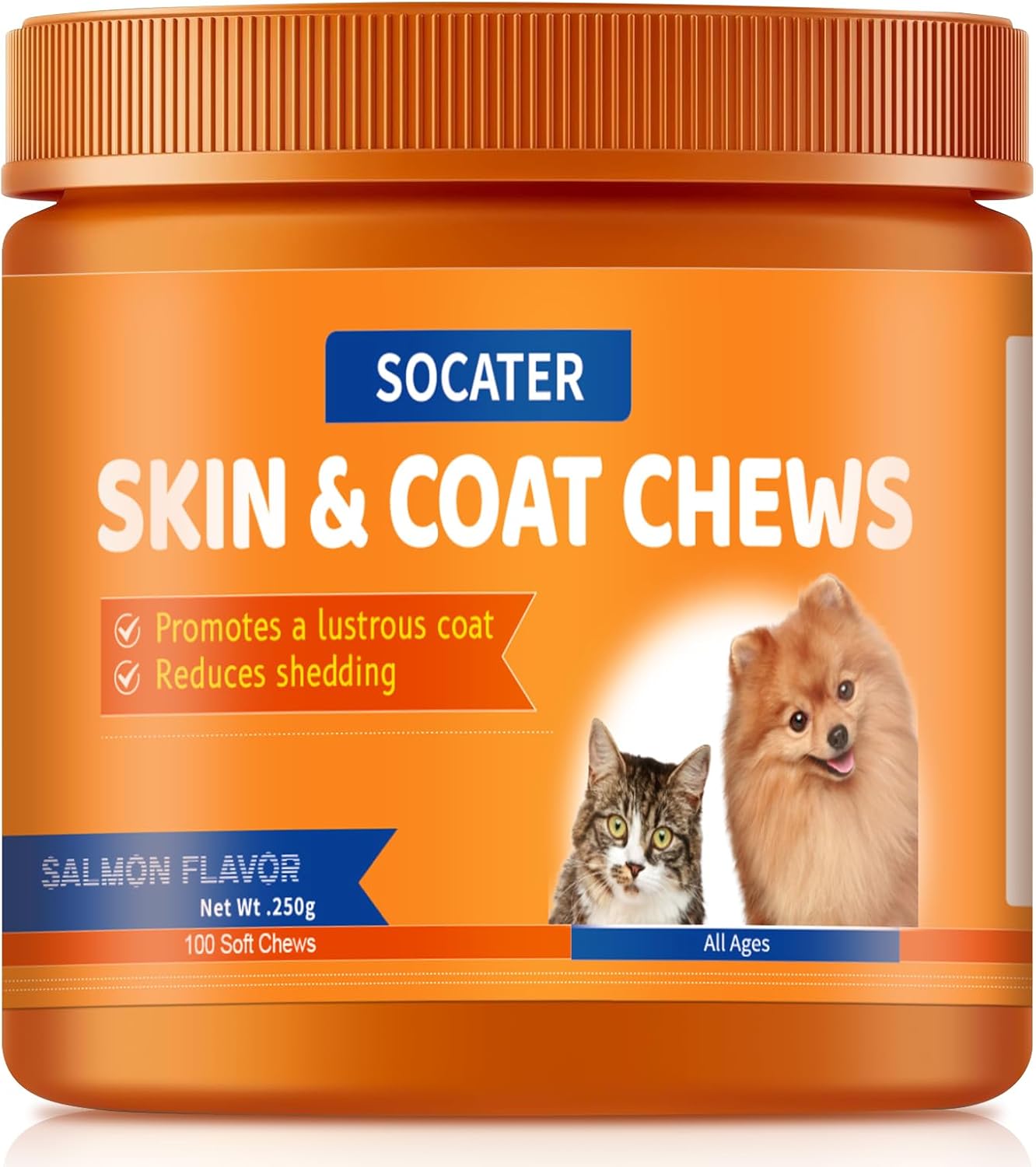 Multivitamin Treats for Dogs & Cats with 5 Essential Nutrients for Joint, Bone, Skin, Coat, Heart, and Immune Health - 100ct