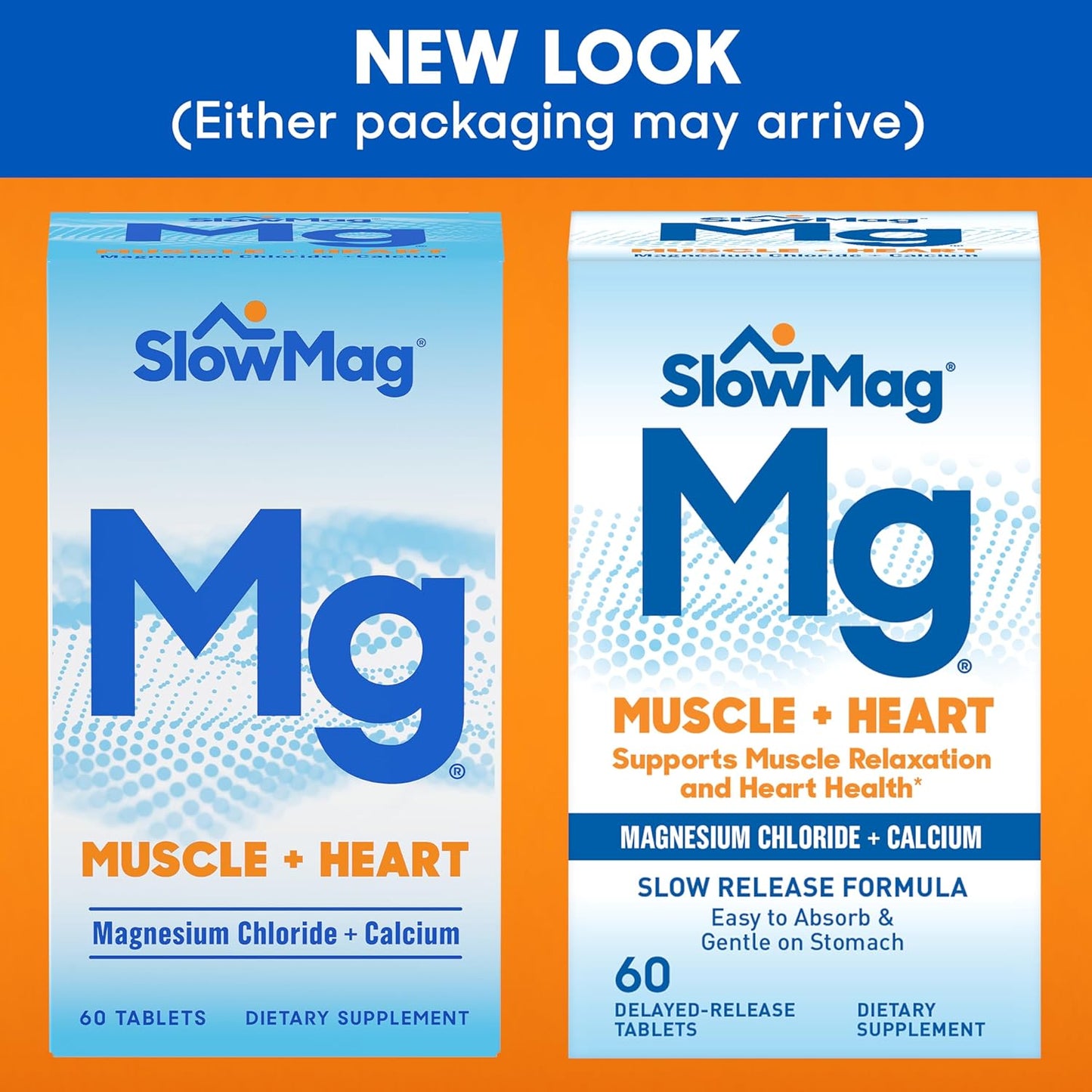 Muscle and Heart Support Supplement with Magnesium Chloride and Calcium for Muscle Relaxation and Heart Health, 60 Count