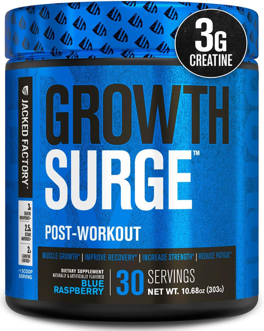 Muscle Builder & Recovery Supplement with Creatine Monohydrate & L-Carnitine - Blue Raspberry, 30 Servings