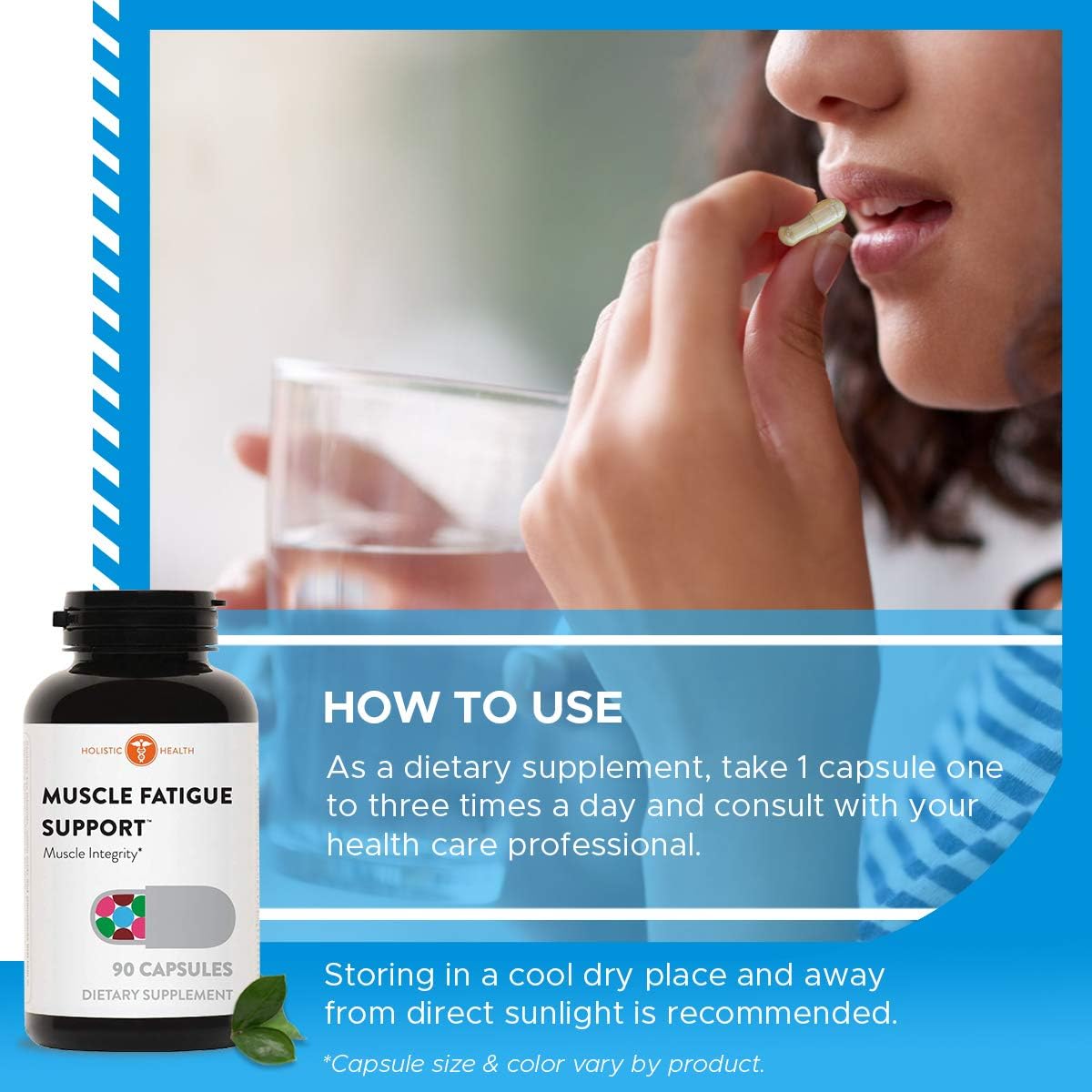 Muscle Fatigue Support: Holistic Magnesium Potassium Supplement - Promotes Healthy Muscle Function - 90 Capsules