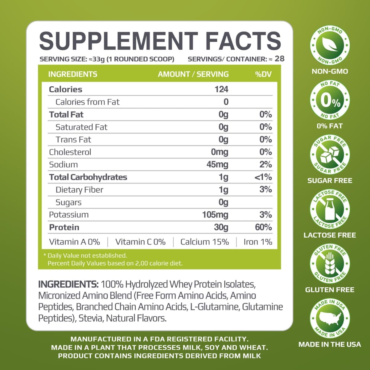 MUSCLE FOOD LABS MFL 100% Isolate Protein - 30g Protein, 12g Amino Acids, Keto Friendly, Low Carbs - 2 lbs (Banana Cream)
