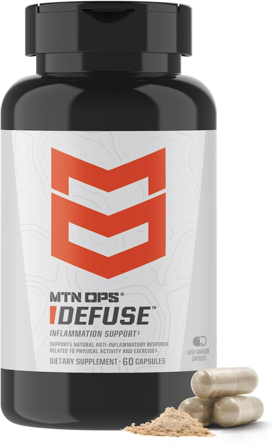 Muscle & Joint Inflammation Relief with MTN OPS Defuse Probiotic Enzyme Blend | Immune Support Supplement for Muscle Recovery | 30 Servings