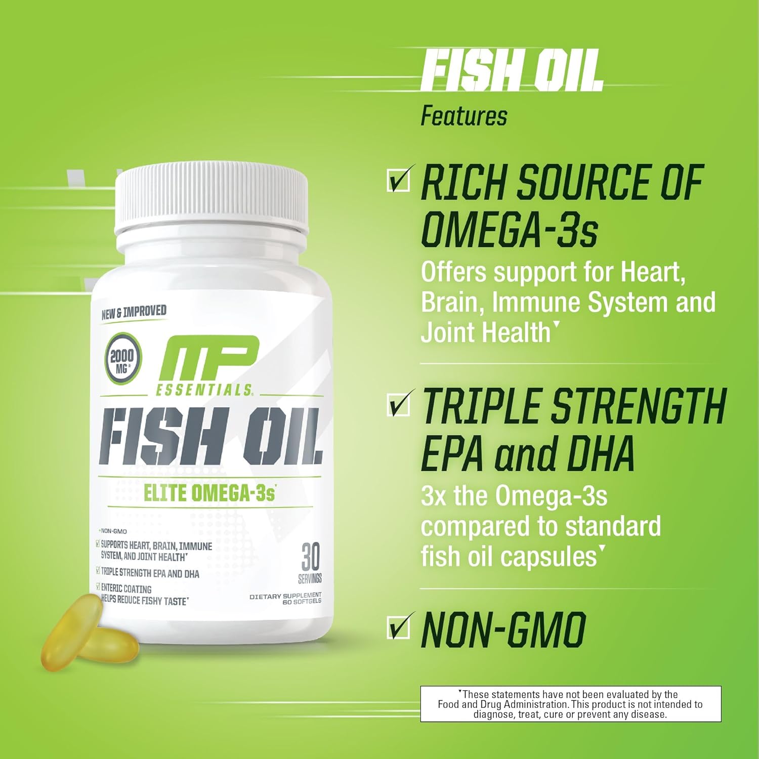Muscle Pharm Essentials Multi-V+ and Fish Oil Elite Omega 3 Supplement Combo Pack