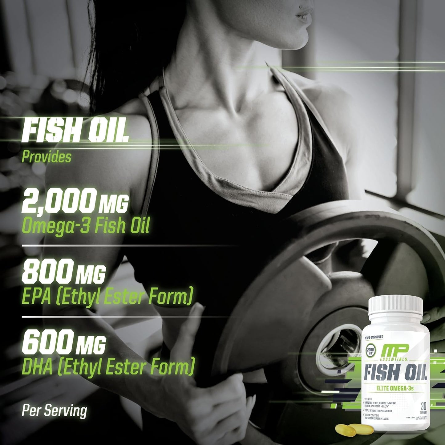 Muscle Pharm Essentials Multi-V+ and Fish Oil Elite Omega 3 Supplement Combo Pack