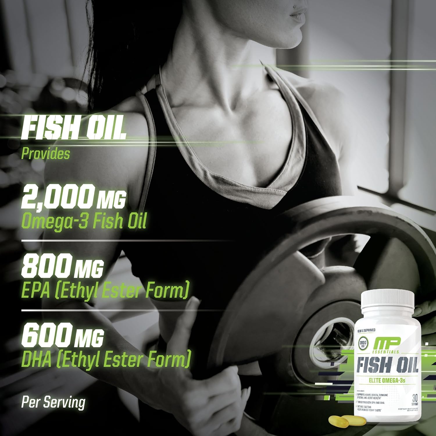 Muscle Pharm Essentials Multi-V+ and Fish Oil Elite Omega 3 Supplement Combo Pack