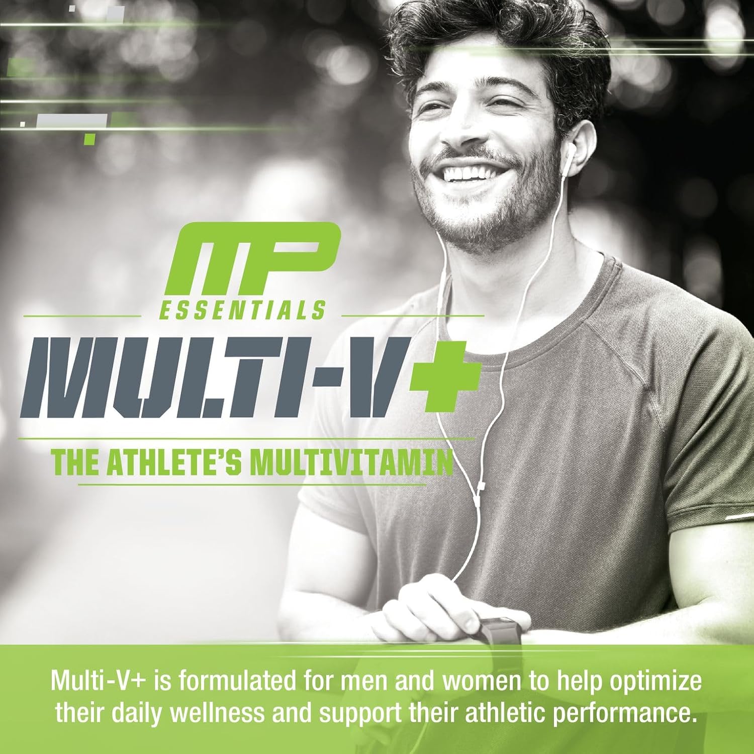 Muscle Pharm Essentials Multi-V+: Athlete's Multivitamin for Energy, Performance & Immune Health - 90 Tablets - 30 Servings