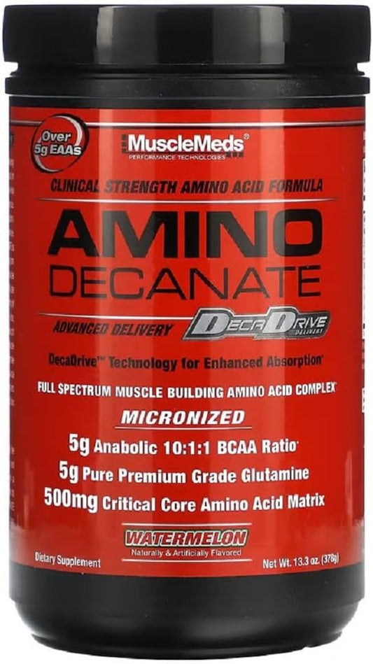 MuscleMeds Amino Decanate Watermelon Flavor 13.3 Oz Supplement