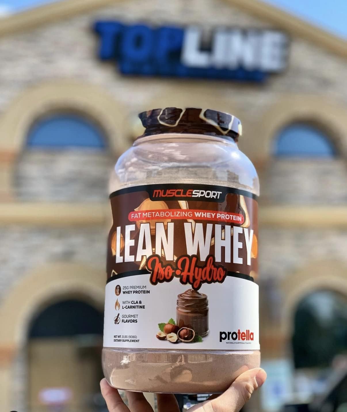 Musclesport Lean Whey Revolution™ Protein Powder - Whey Isolate with 25g Protein - Low Calorie, Low Carb, Low Fat - Delicious Flavors - 2lb Protella