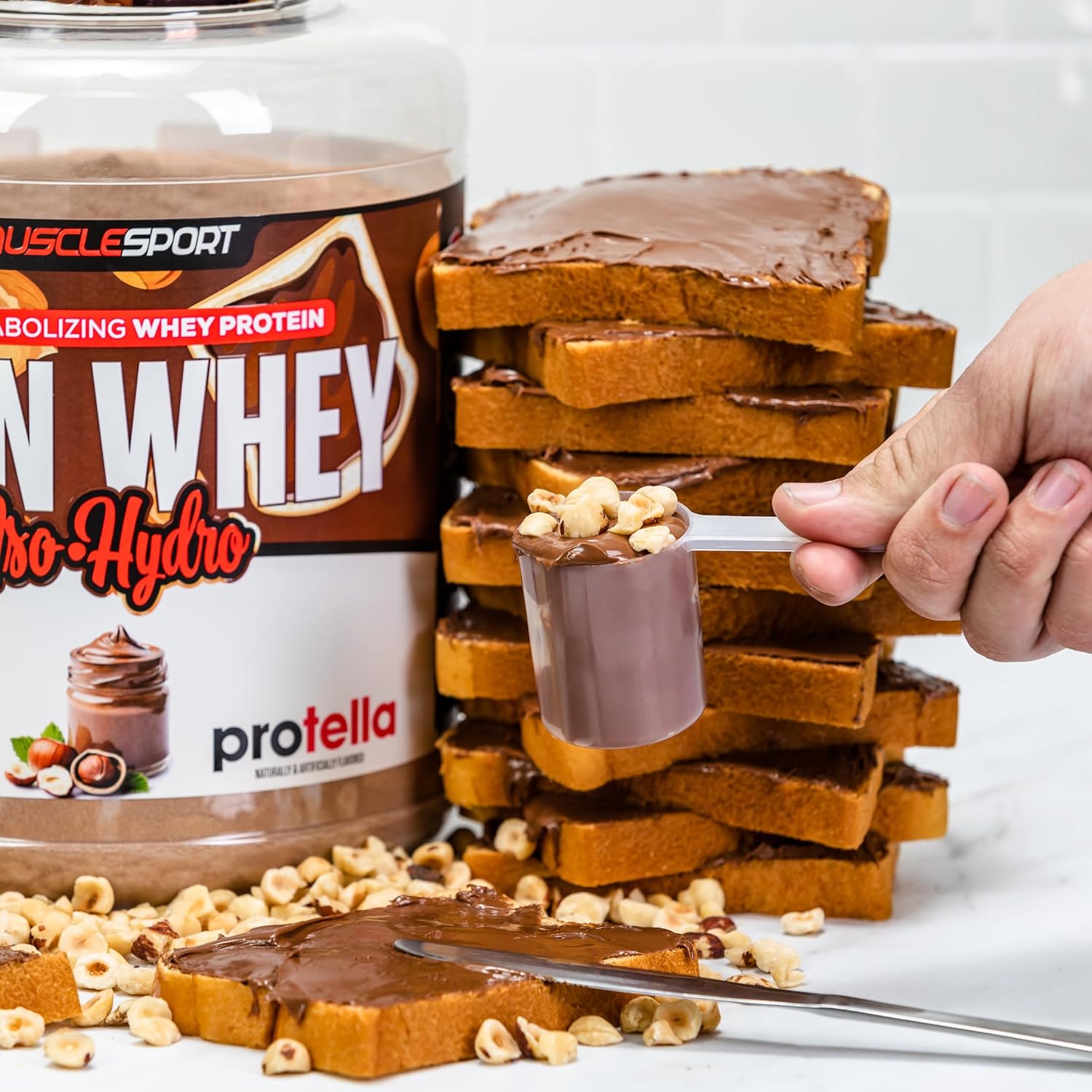 Musclesport Lean Whey Revolution™ Protein Powder - Whey Isolate with 25g Protein - Low Calorie, Low Carb, Low Fat - Delicious Flavors - 2lb Protella