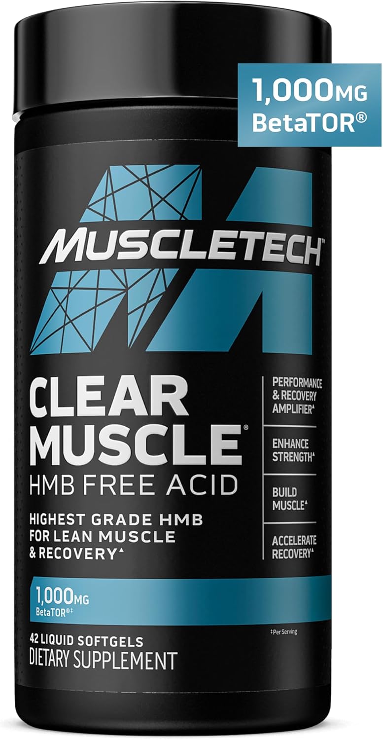 MuscleTech Cell-Tech Creatine Powder and Clear Muscle HMB Supplements Bundle for Muscle Building and Recovery, 6 lbs Powder and 42 Softgels