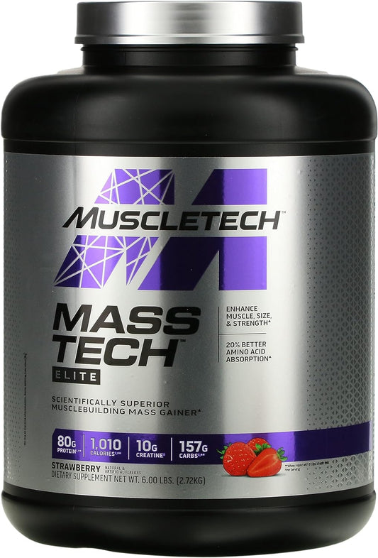 MuscleTech Mass-Tech™ Elite Strawberry Protein Powder, 6 lbs (2.72 kg)
