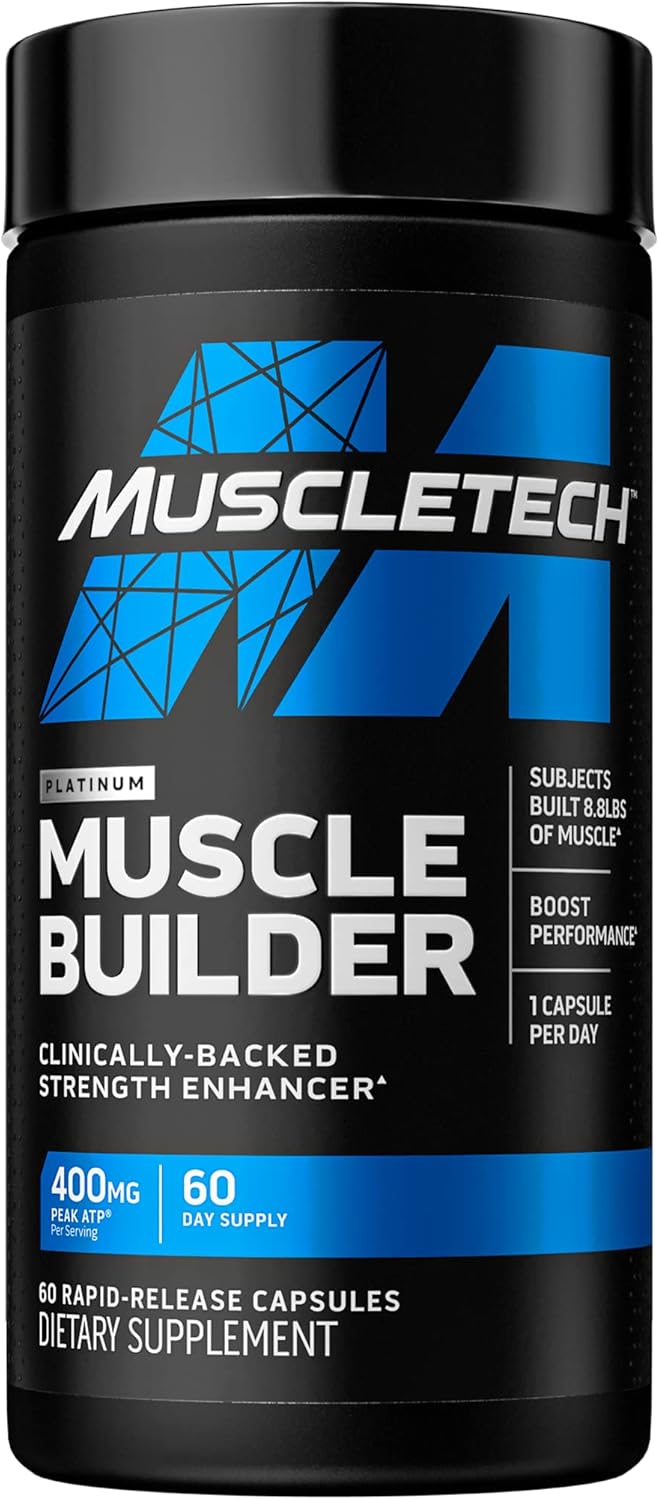 MuscleTech Muscle Builder & Platinum Multivitamin Bundle - Immune Support & Muscle Building Supplement for Men and Women