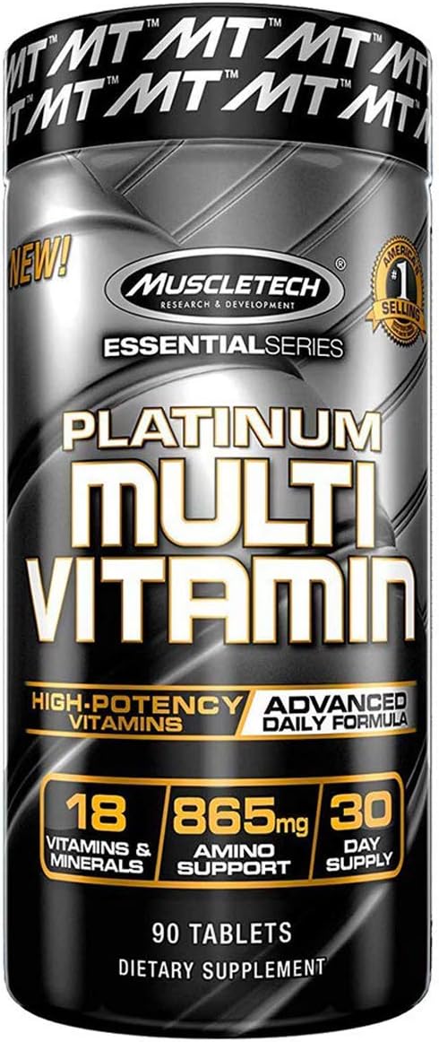 MuscleTech Platinum Bundle: Creatine Monohydrate Powder for Muscle Recovery + Builder with Platinum Multivitamin for Immune Support