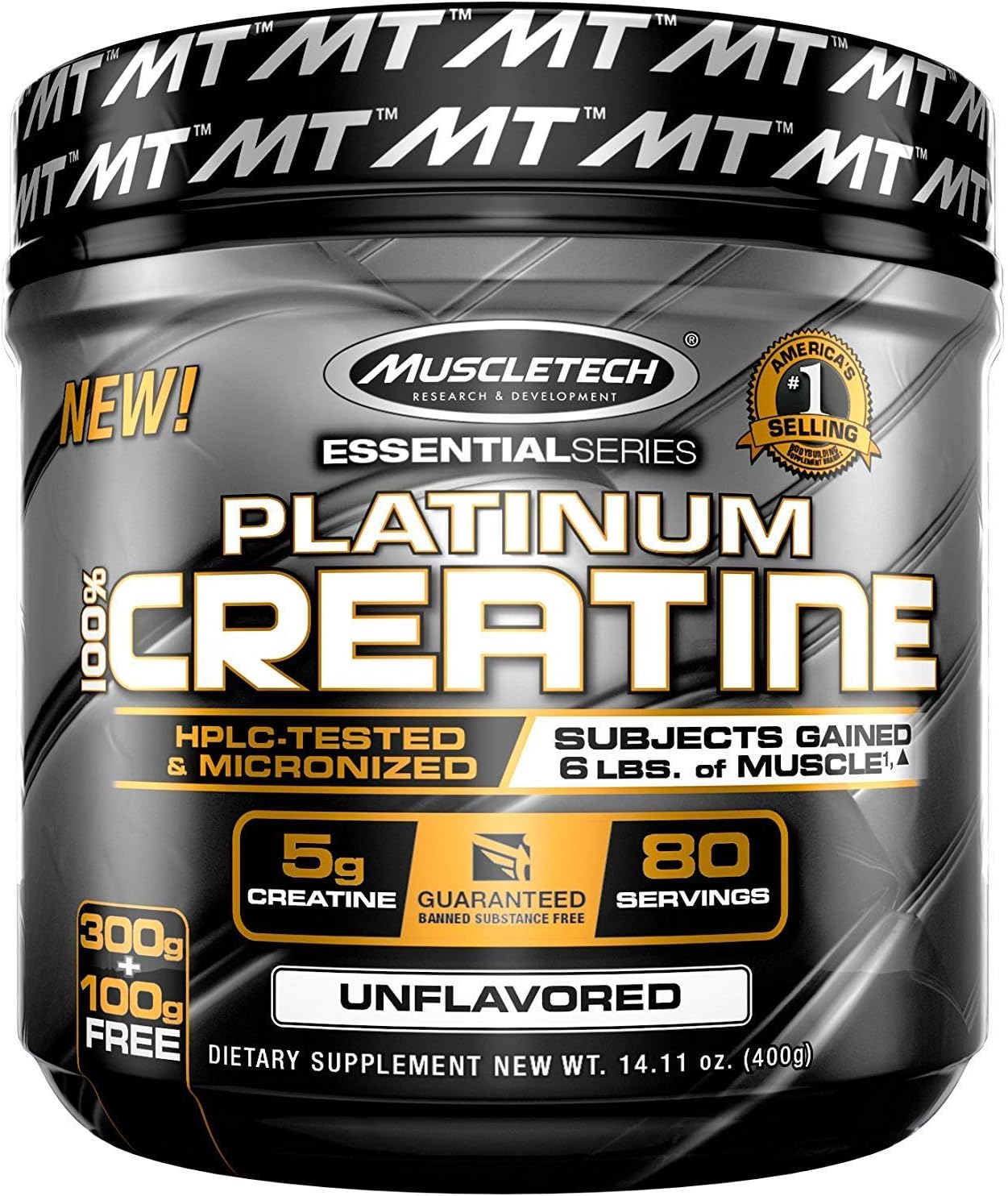 MuscleTech Platinum Bundle: Creatine Monohydrate Powder for Muscle Recovery + Builder with Platinum Multivitamin for Immune Support