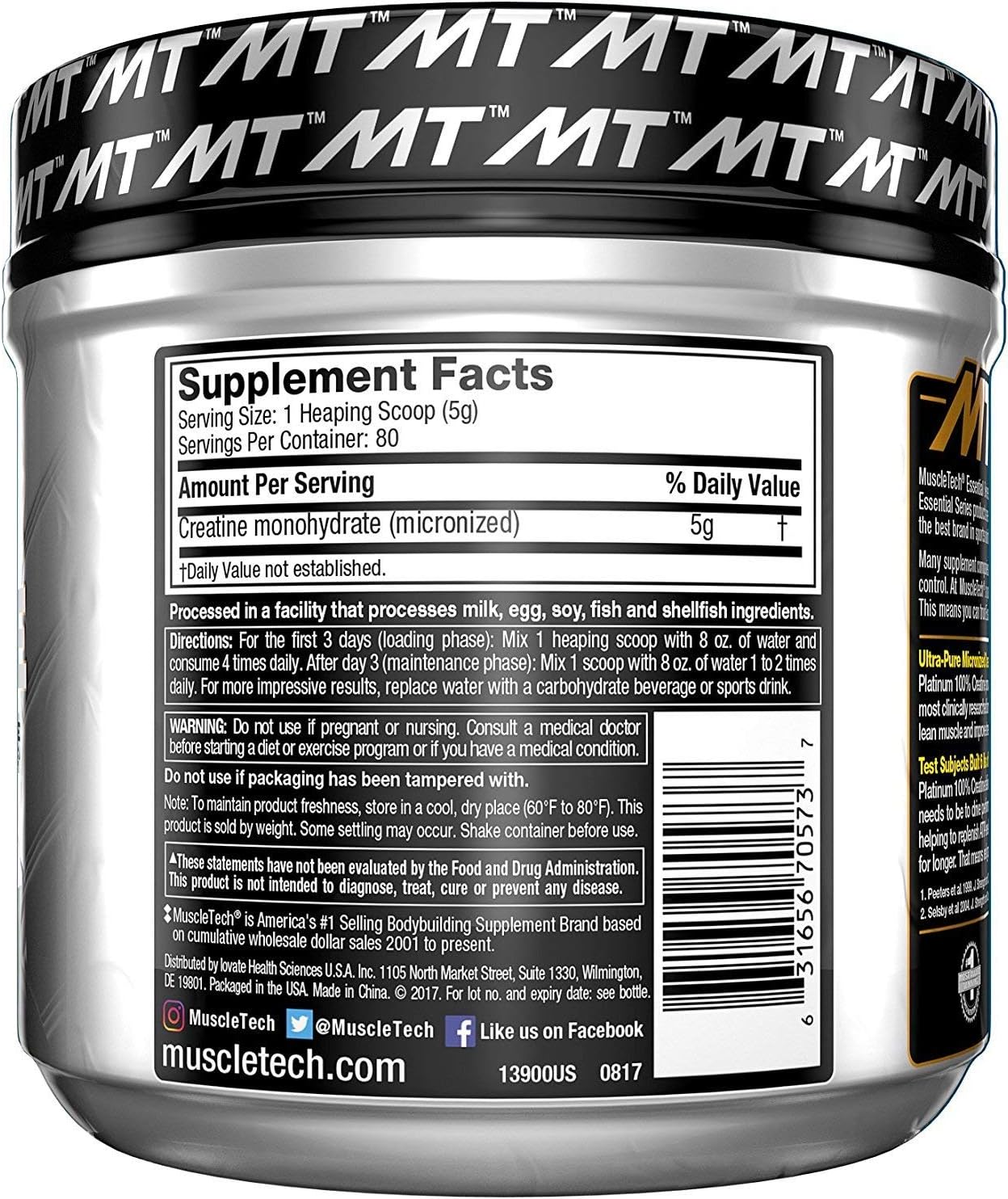 MuscleTech Platinum Bundle: Creatine Monohydrate Powder for Muscle Recovery + Builder with Platinum Multivitamin for Immune Support