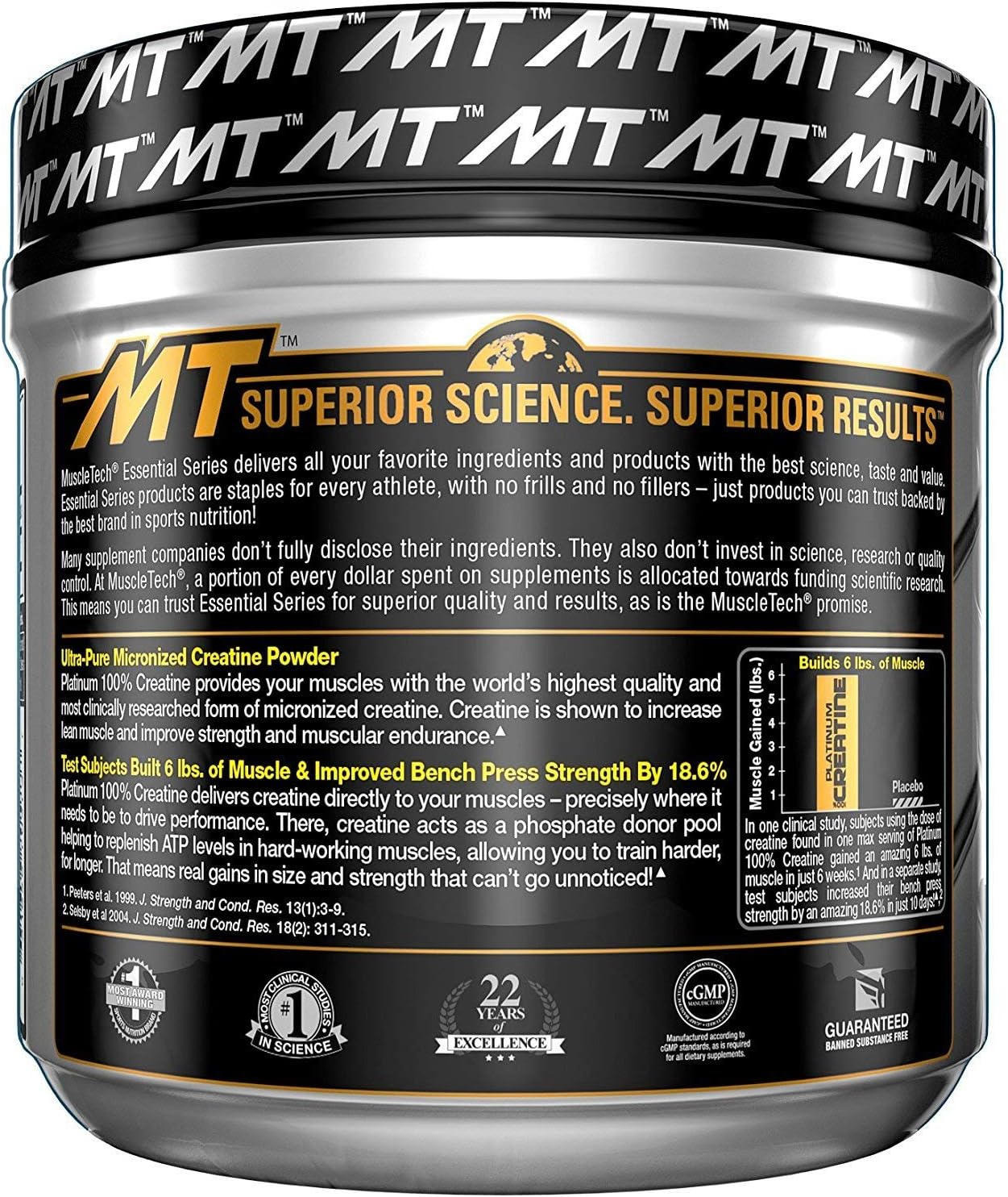 MuscleTech Platinum Bundle: Creatine Monohydrate Powder for Muscle Recovery + Builder with Platinum Multivitamin for Immune Support