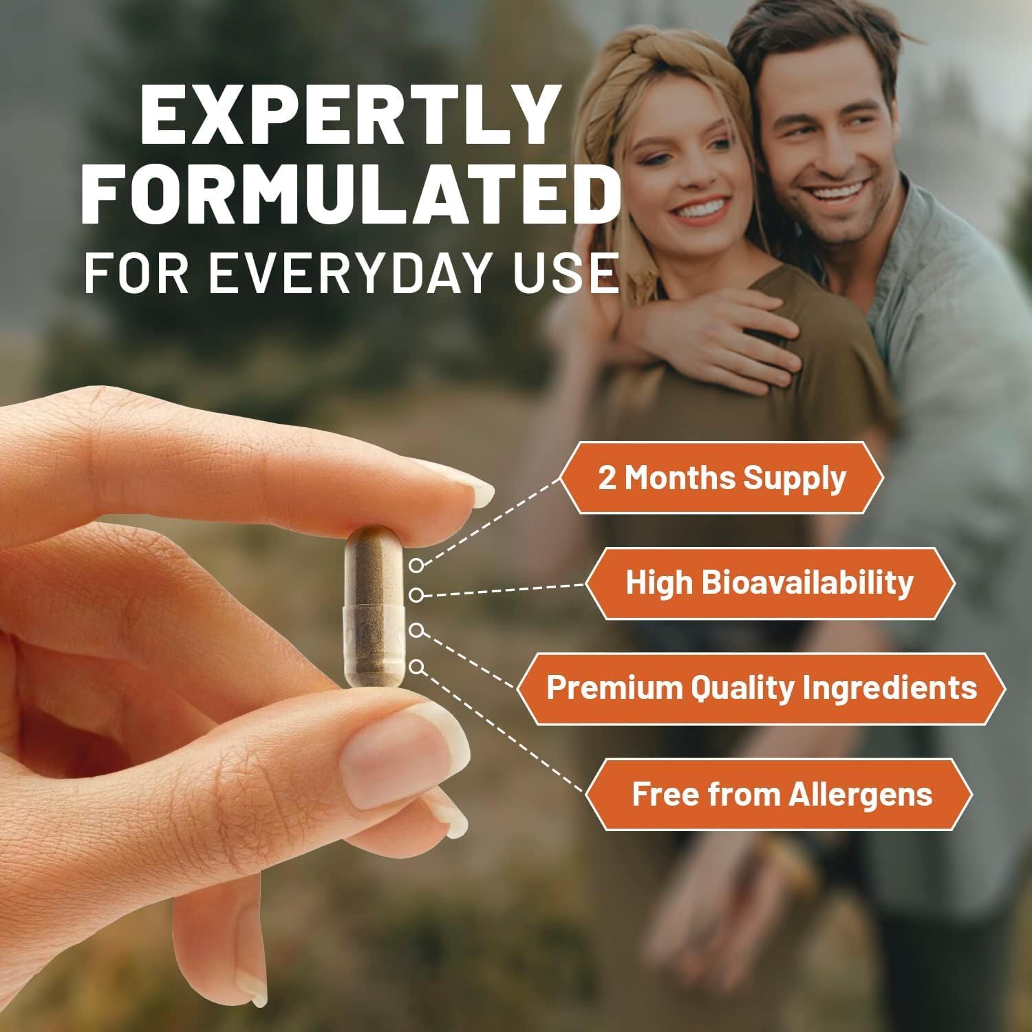 Mushroom Complex Capsules with Lions Mane, Cordyceps, Chaga, Reishi, Turkey Tail, Maitake, Brain Support Supplement for Memory and Focus - 60 Day Supply