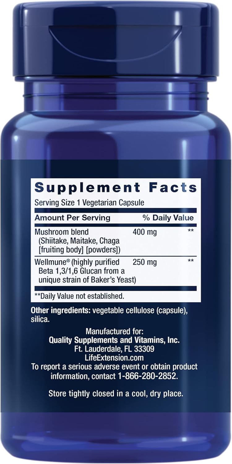 Mushroom Immune Supplement with Beta Glucans for Enhanced Health and Longevity