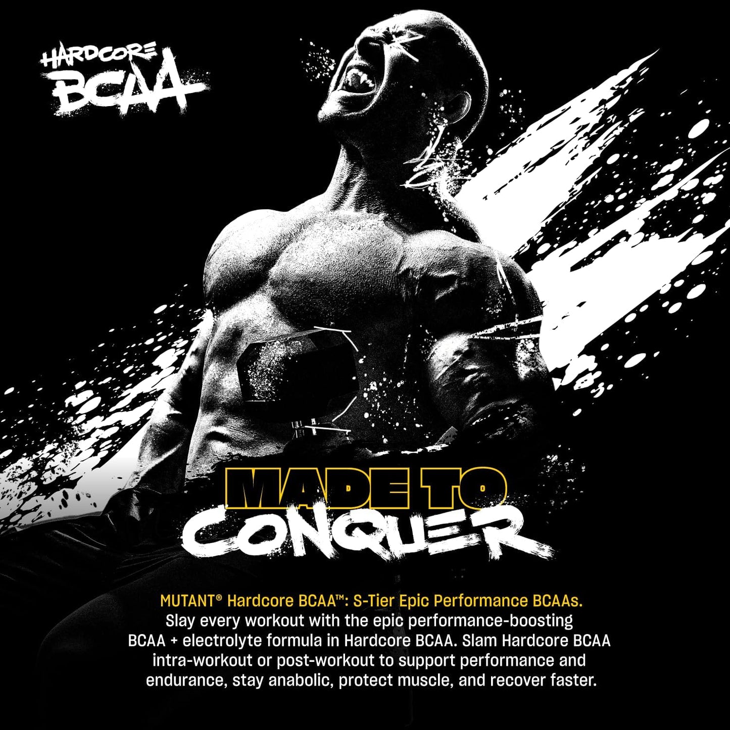 Mutant Hardcore BCAA Supplement for Pre, Intra, or Post Workout - Next Level Amino Acids with Hydration and Recovery Support - Pineapple Flavor - 30 Servings