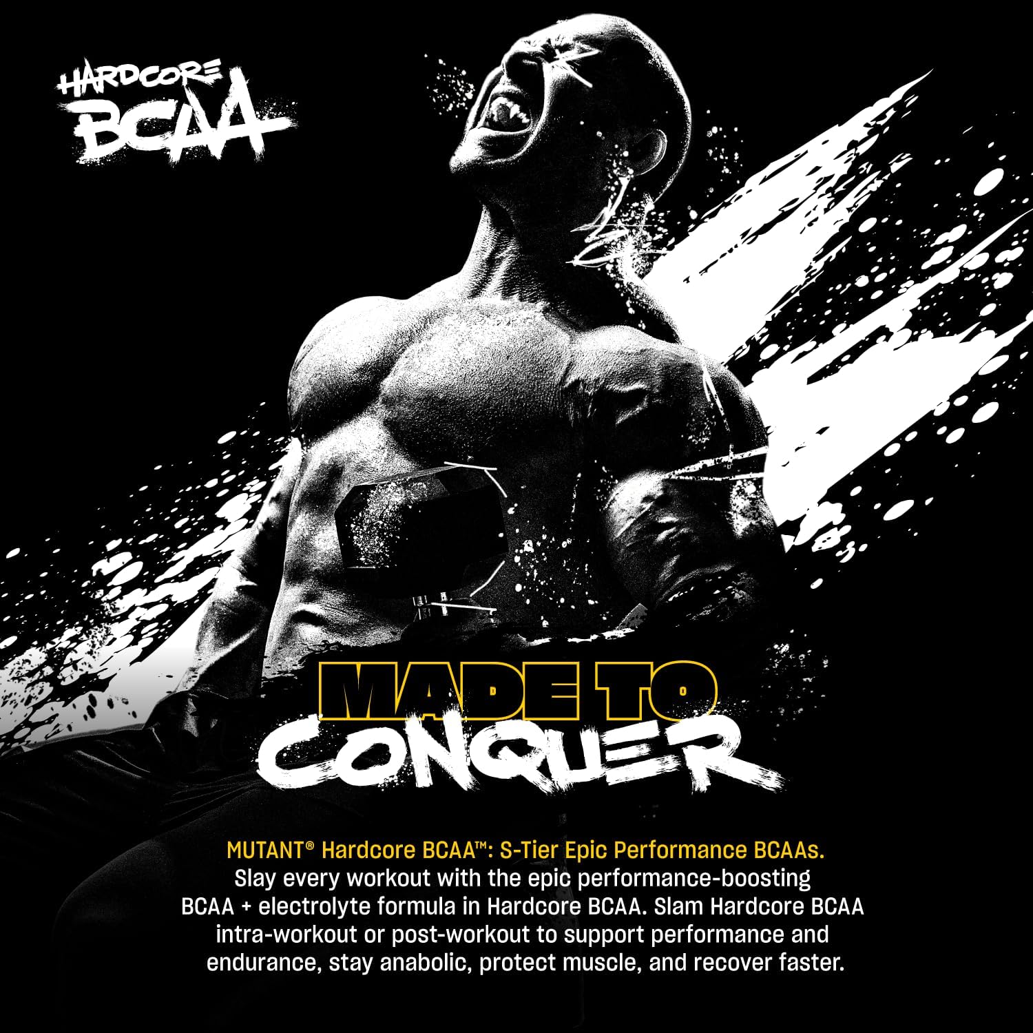 Mutant Hardcore BCAA Supplement for Pre, Intra, or Post Workout - Next Level Amino Acids with Hydration and Recovery Support - Pineapple Flavor - 30 Servings