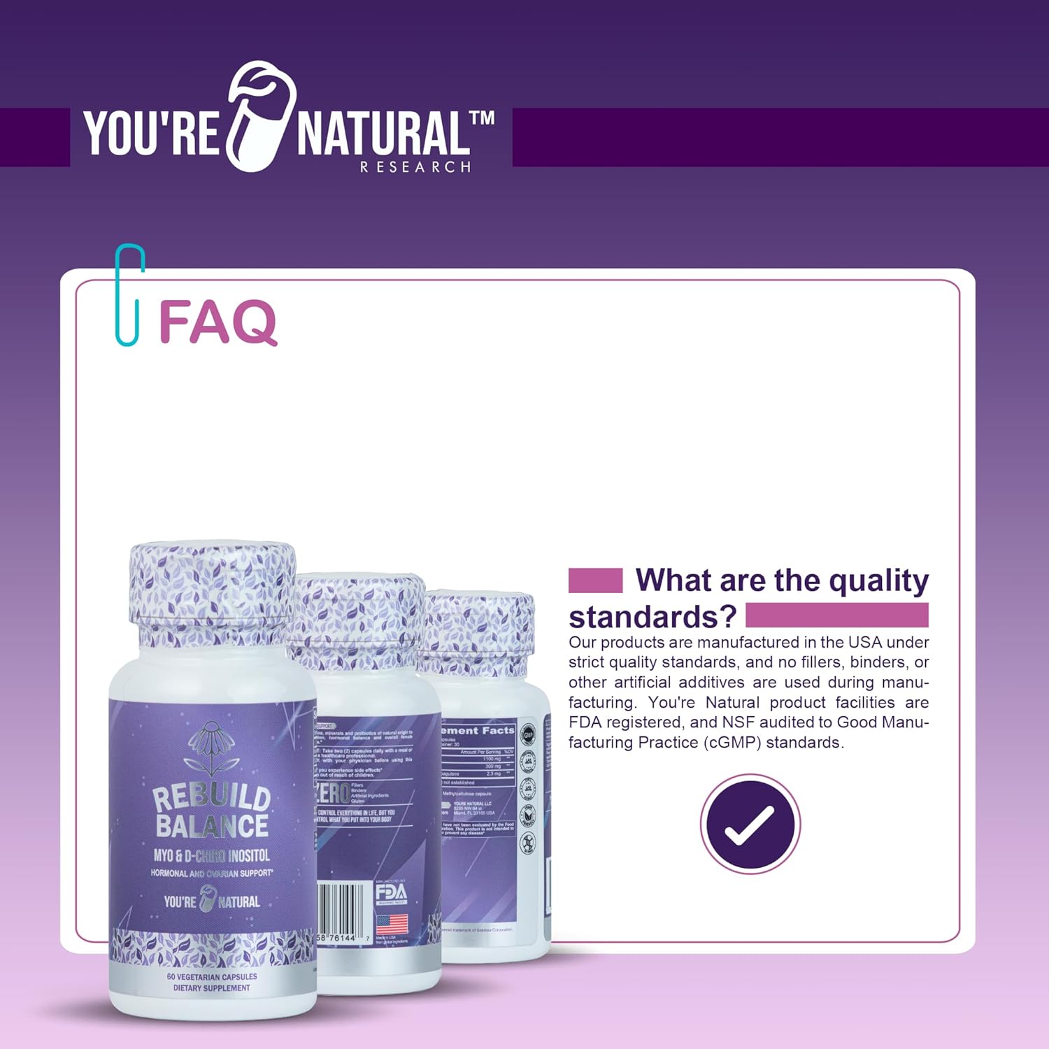 Myo-Inositol & D-Chiro Inositol with Probiotics for Hormone Balance in Women - Regulate Menstrual Cycle & Support Ovarian Health - PCOS Supplement - Vegan Capsules - 30-Day Supply