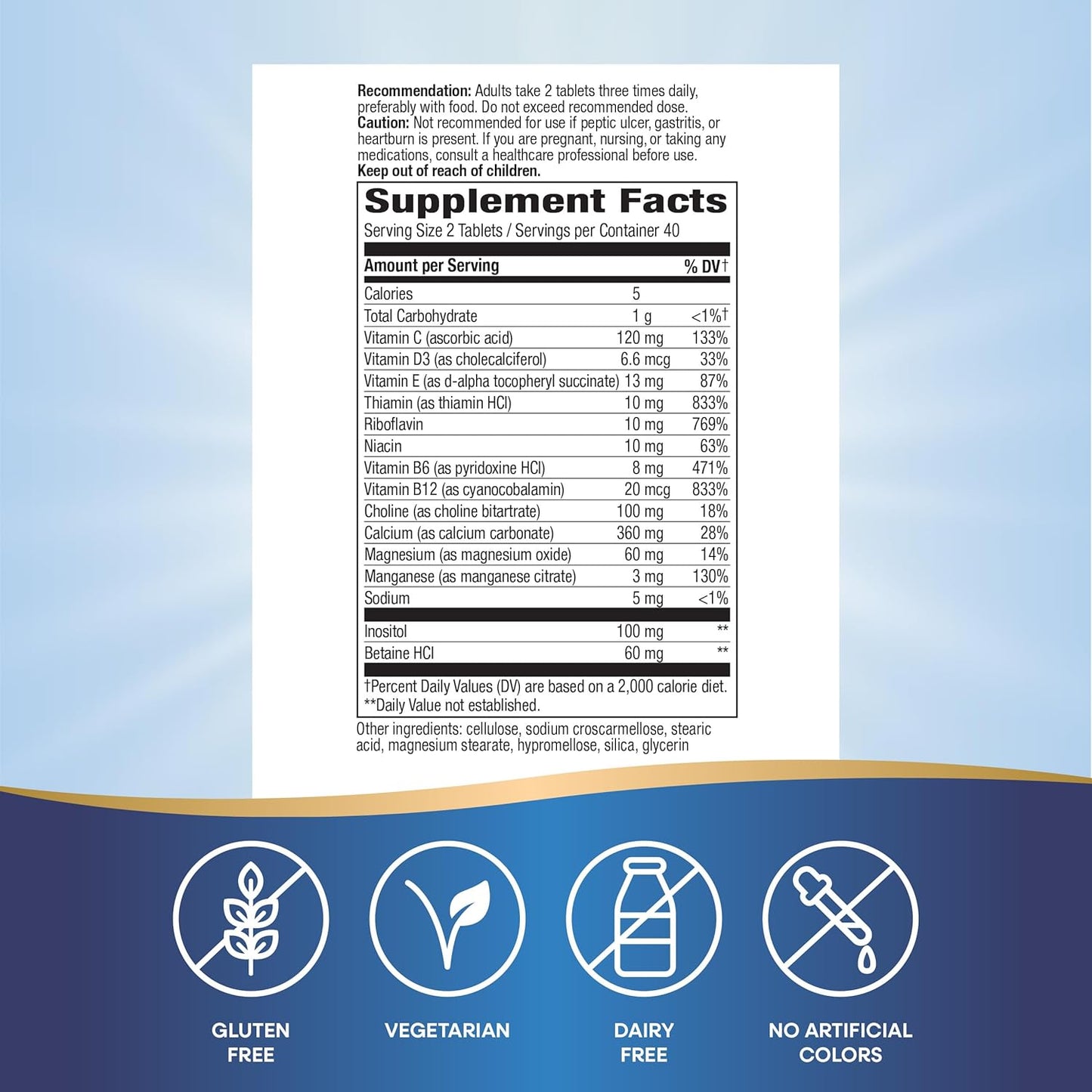 Myo-Tone Muscle Function Support Tablets with Magnesium & Calcium, 80 ct, Gluten-Free & Vegetarian