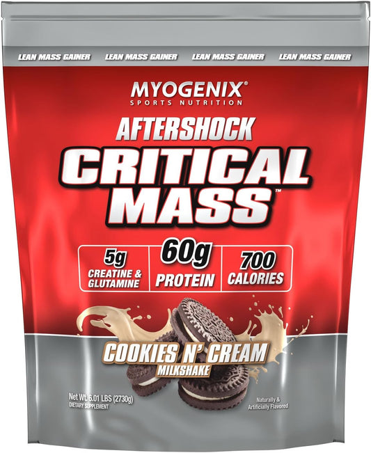 Myogenix Critical Mass Cookies and Cream Protein Powder for Muscle Mass Gain (6.01 lbs)