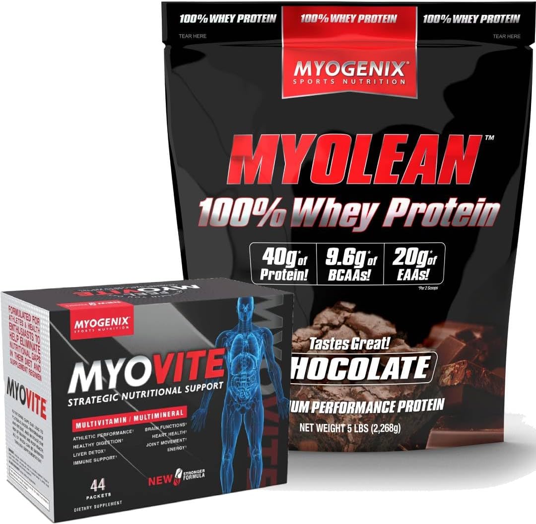 Myogenix Myovite Multivitamin with Myolean Chocolate Whey Protein - 5 LB Pack