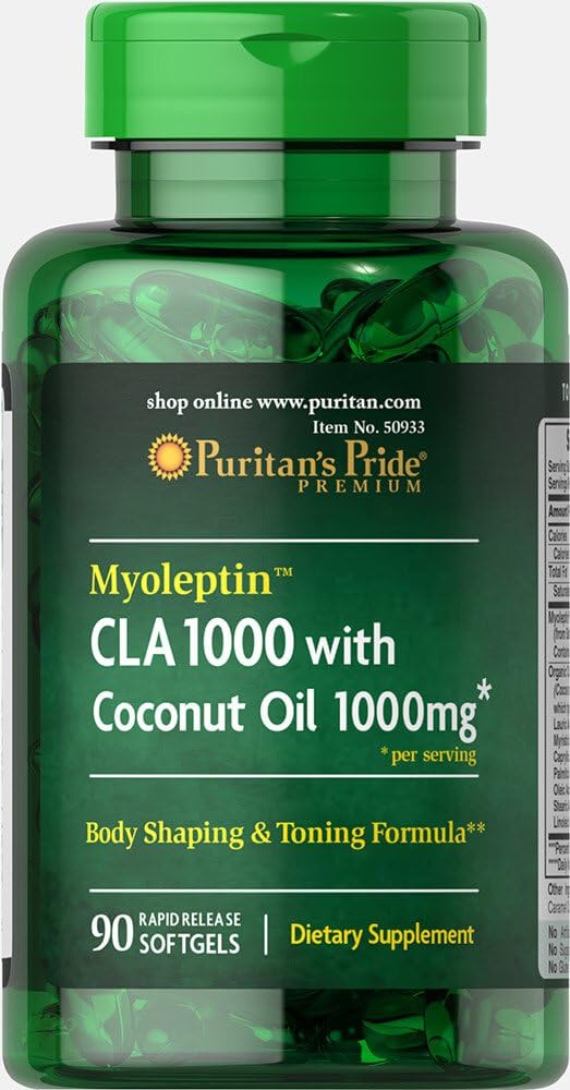 Myoleptin CLA 1000 with Coconut Oil Softgels - 90 Count by Puritan's Pride