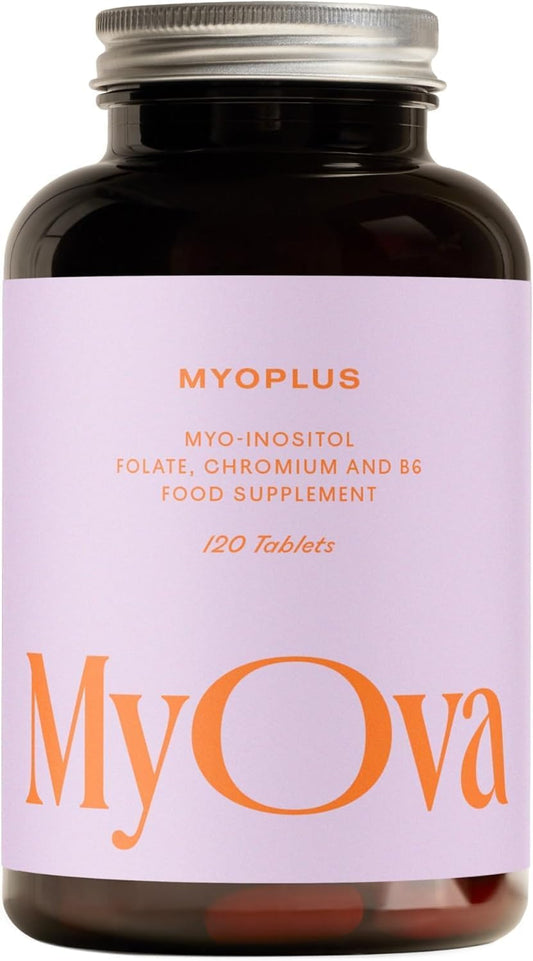 MyOva Myoplus Inositol Supplement for Hormone Balance & Ovarian Support - 120 Vegan Tablets