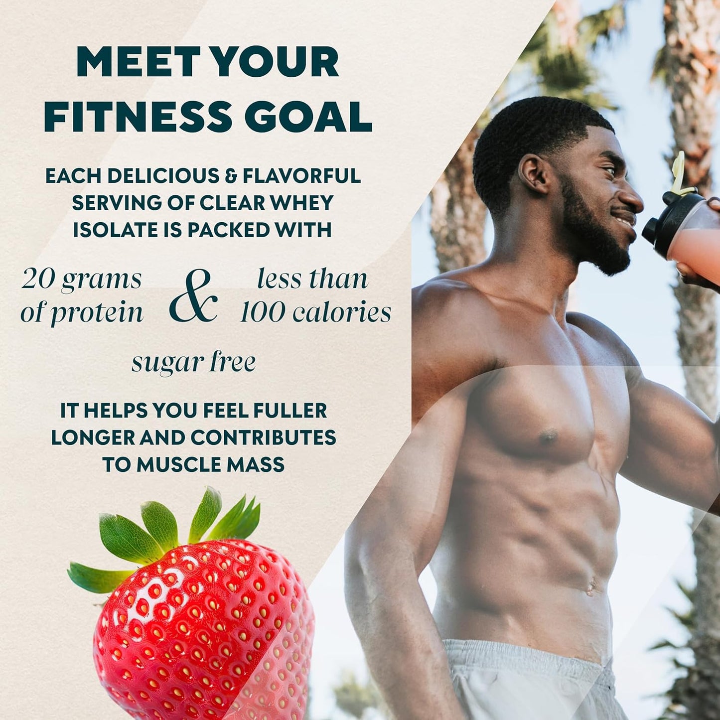 Myprotein Clear Whey Isolate Strawberry Protein Powder - 1.1 Lb (20 Servings) - 20g Protein per Serving - Naturally Flavored Drink Mix