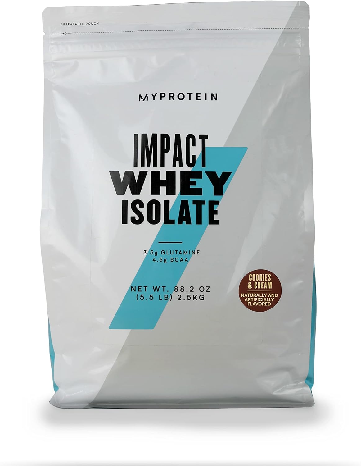 Myprotein Impact Whey Isolate Cookies & Cream Flavored Protein Powder Mix - 5.5 lbs Pack - Daily Performance Boost