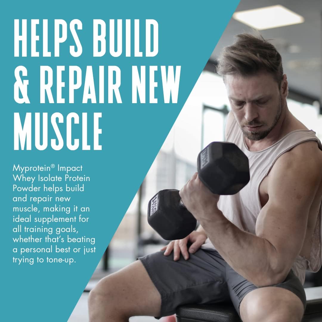 Myprotein Impact Whey Isolate Cookies & Cream Flavored Protein Powder Mix - 5.5 lbs Pack - Daily Performance Boost