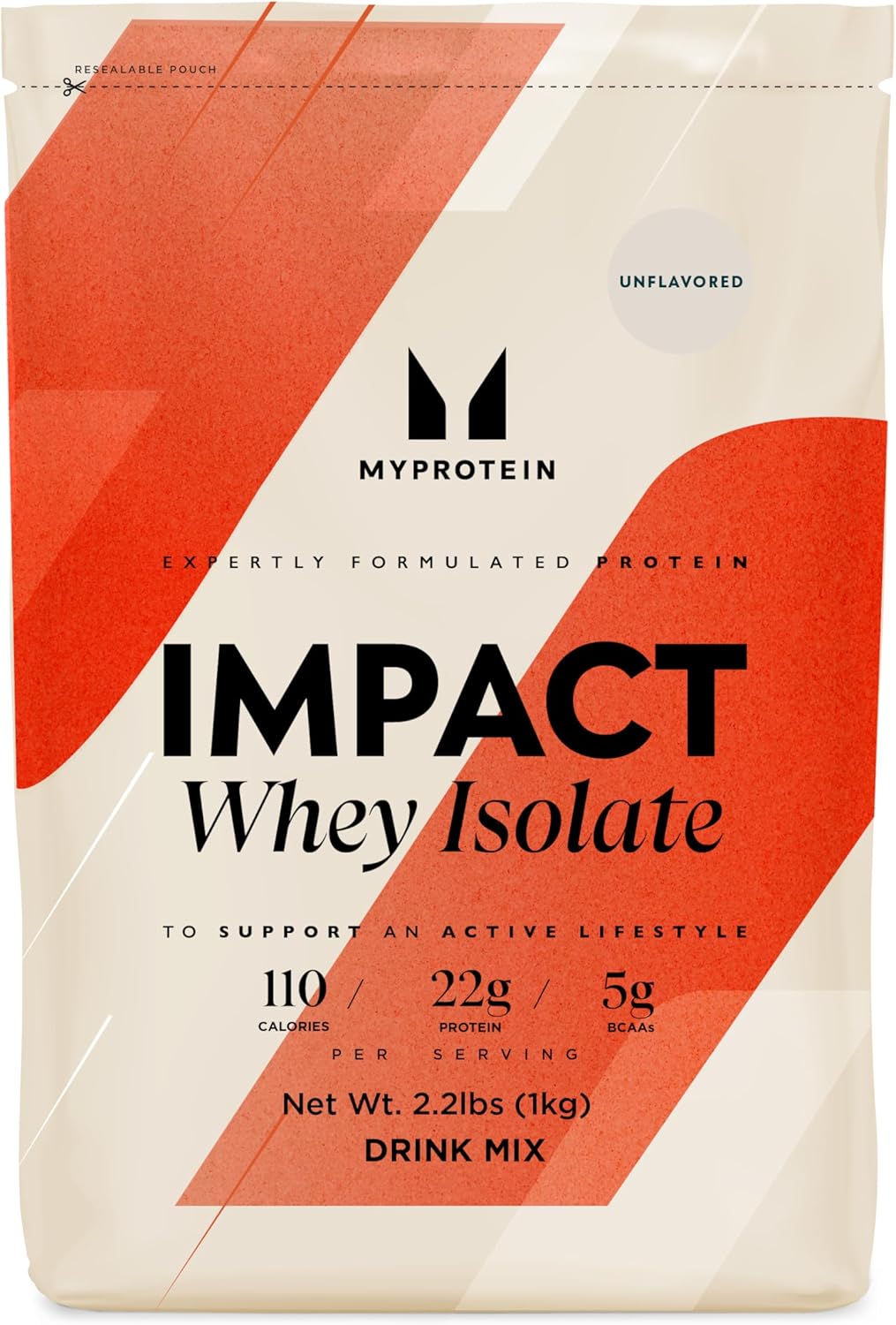 Myprotein® Impact Whey Isolate Protein Powder - Gluten Free, Muscle Mass & Weight Loss Dietary Supplement - 2.2 Lbs