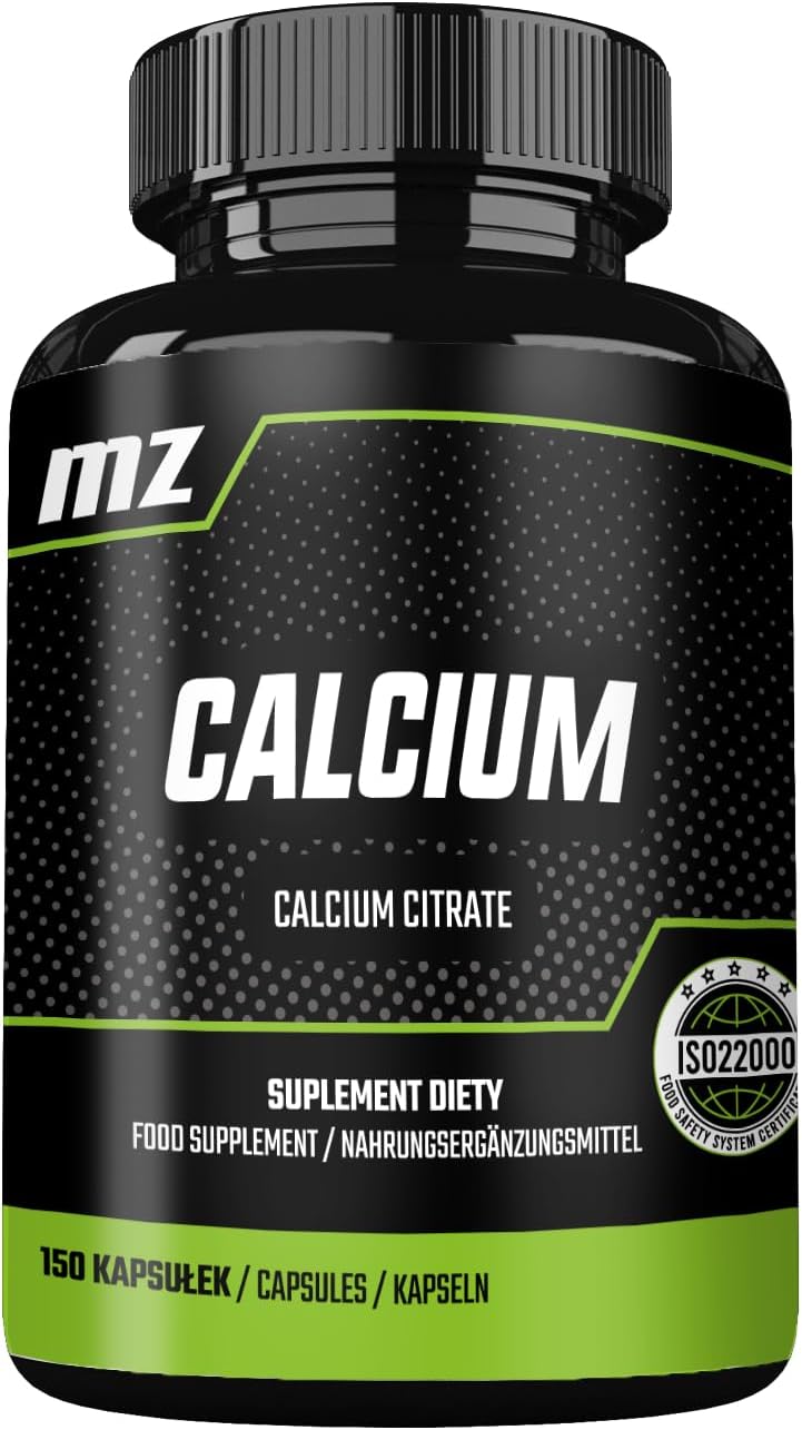 MZ Calcium Citrate 120 mg Capsules - 150 Vegan Capsules - Bone & Teeth Support - 5 Month Supply