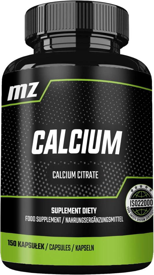 MZ Calcium Citrate 120 mg Capsules - 150 Vegan Capsules - Bone & Teeth Support - 5 Month Supply