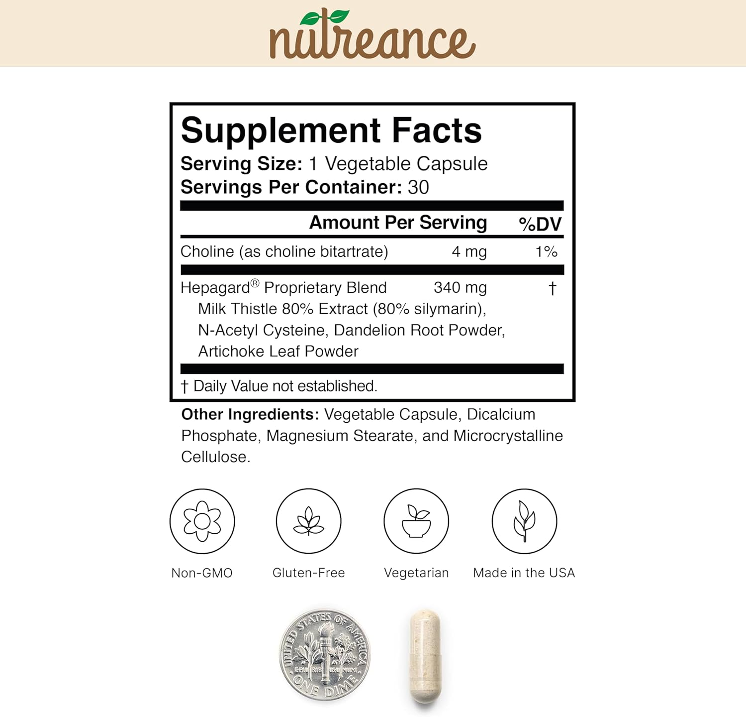 N-Acetyl Cysteine Liver Support Capsules - Natural Non-GMO Supplement with Hepagard for Gluten-Free Diet