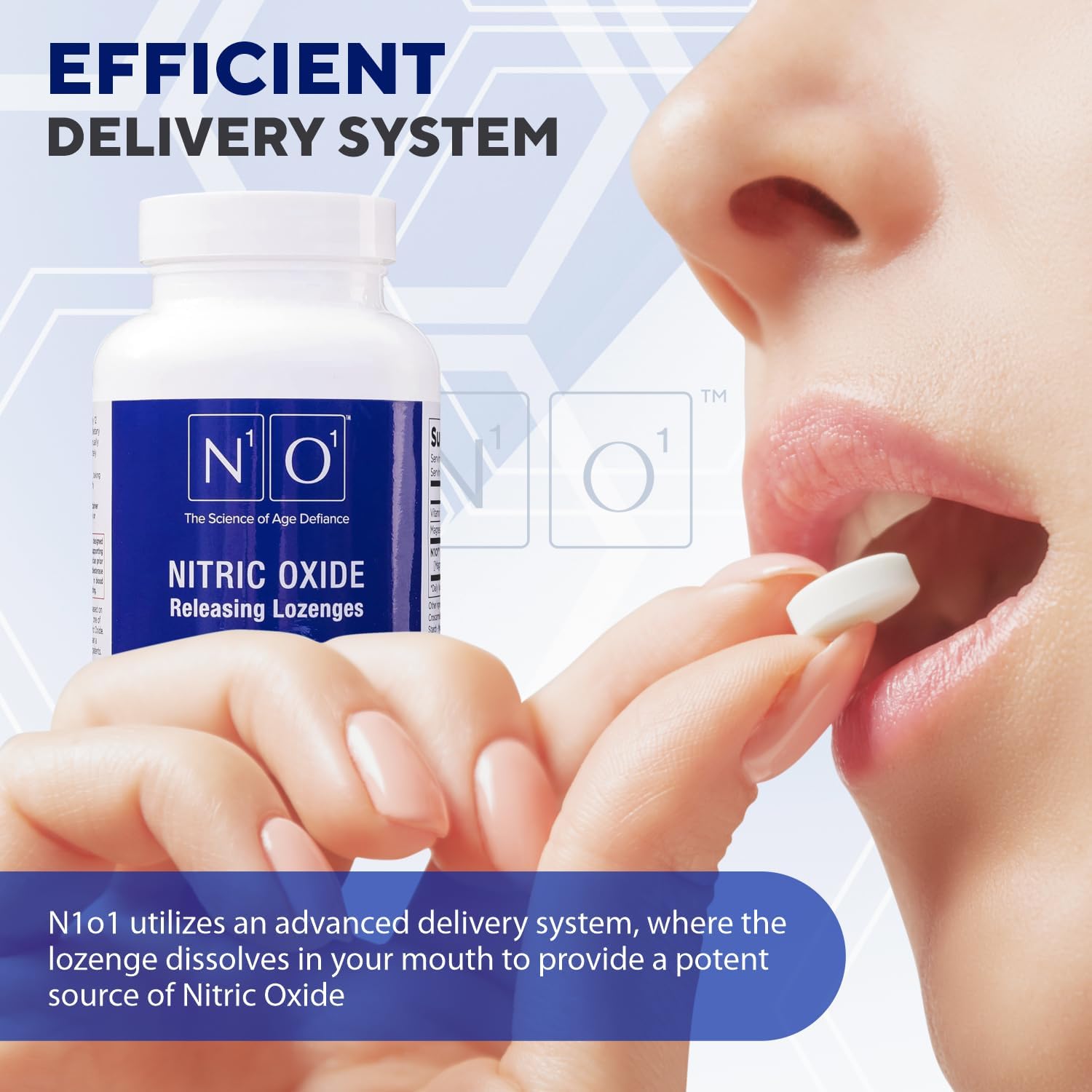 N1O1 Nitric Oxide Lozenges - 60 Count - Heart Health Support Supplement for Men & Women - Boost Circulation, Energy, Blood Flow, & Oxygenation - Promotes Healthy Blood Pressure & Cardiovascular Health