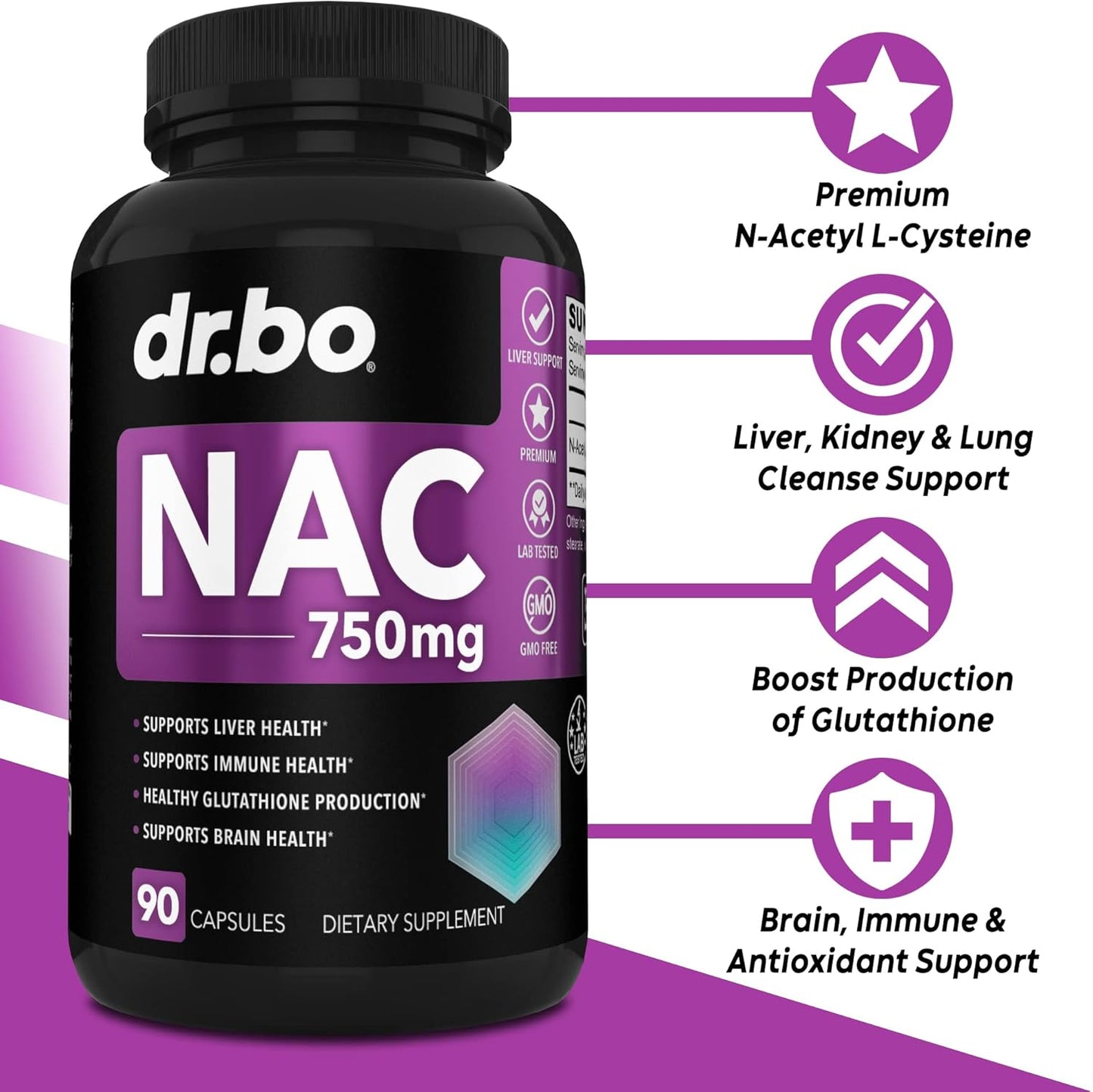 NAC Kidney Liver Cleanse Detox Capsules - 750mg Pure N Acetyl Cysteine Vitamin - Supports Gallbladder, Bladder, Urinary Tract - Milk Thistle Supplement