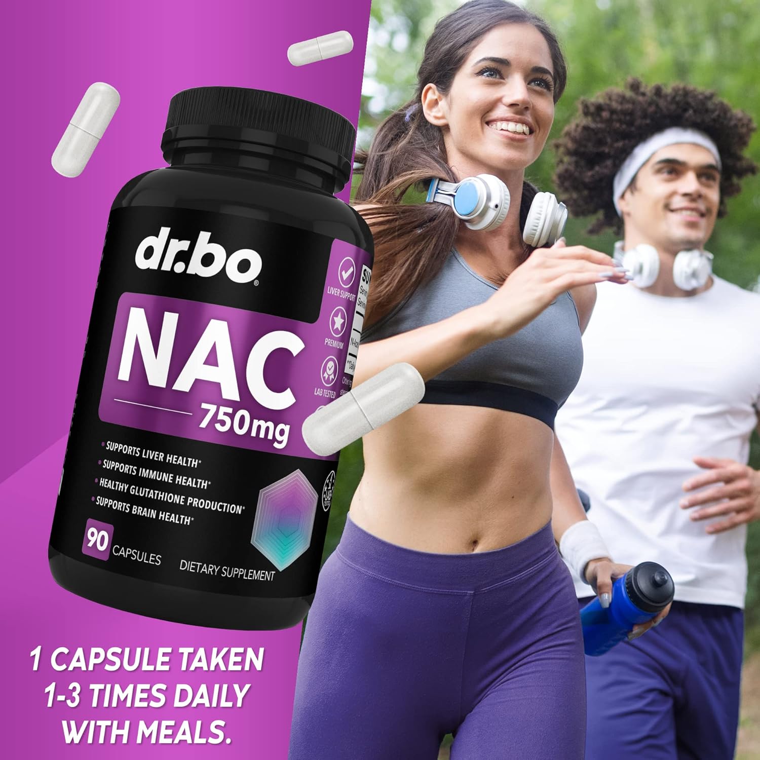NAC Kidney Liver Cleanse Detox Capsules - 750mg Pure N Acetyl Cysteine Vitamin - Supports Gallbladder, Bladder, Urinary Tract - Milk Thistle Supplement