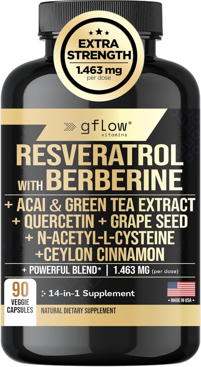 NAC Resveratrol Berberine Quercetin Ceylon Cinnamon Vitamins for Immune Support and Antioxidant Boost