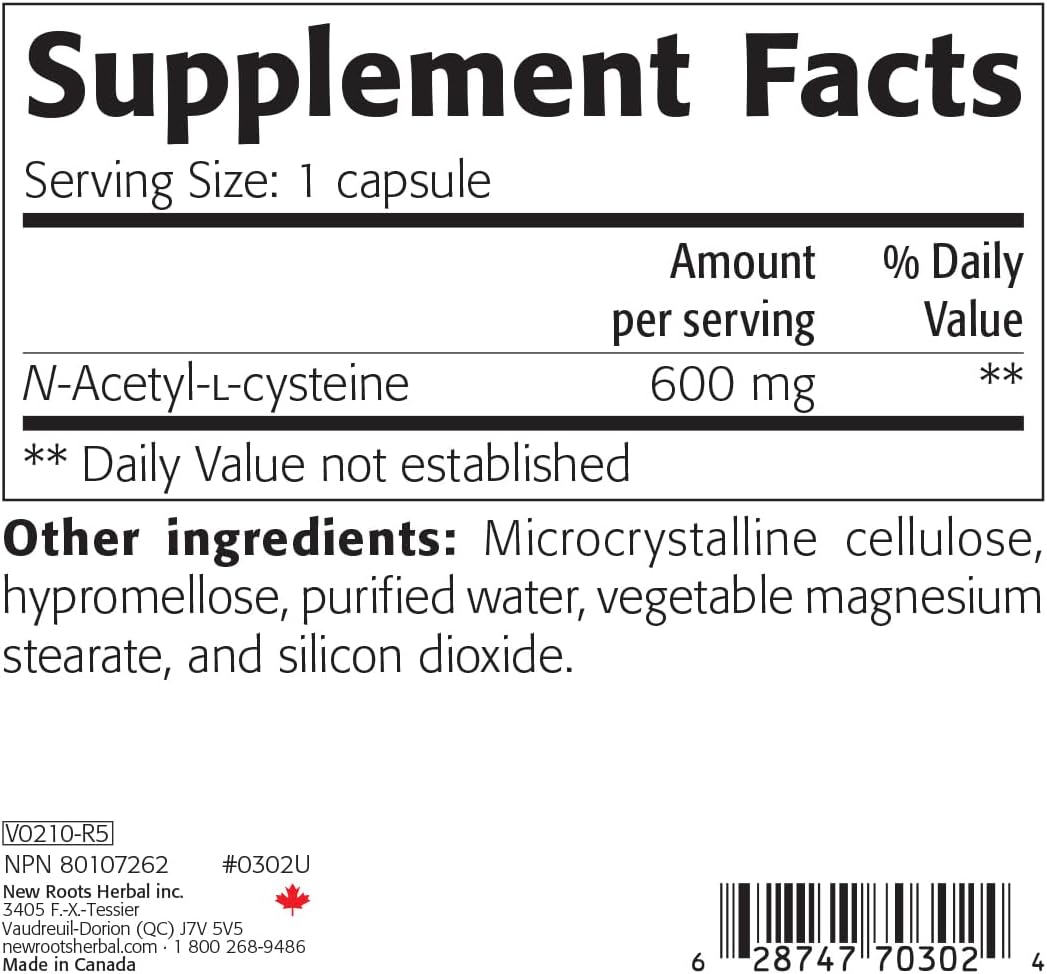 NAC Supplement 600mg - 45-Day Supply - Vegan & Non-GMO - Gluten Free - 180 Capsules