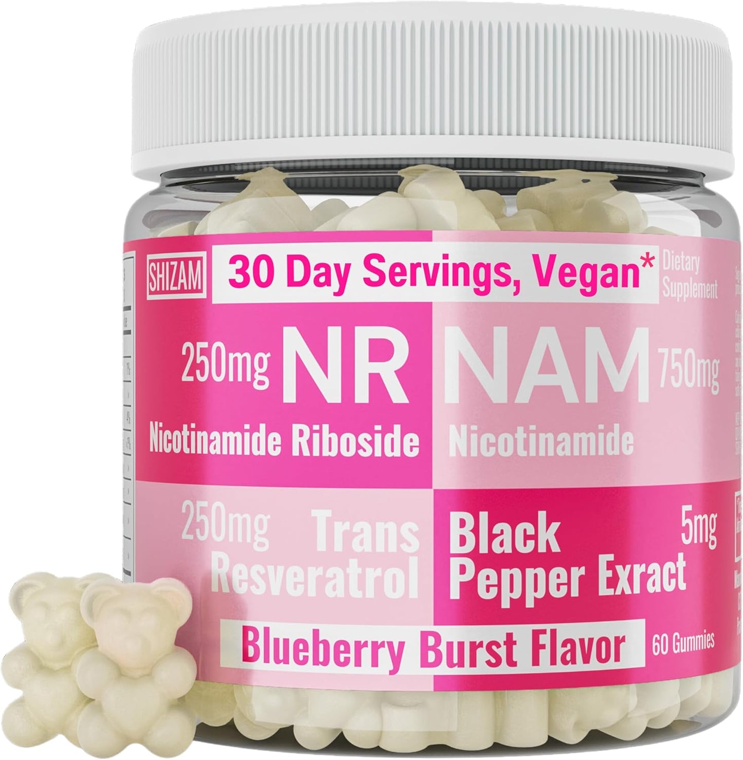 NAD+ Activator Gummies with Nicotinamide Riboside & Resveratrol - 1000mg NAD Plus Booster - Nrf2 Capsules - Niacinamide B3 Supplements - Alt NDA Regenerator