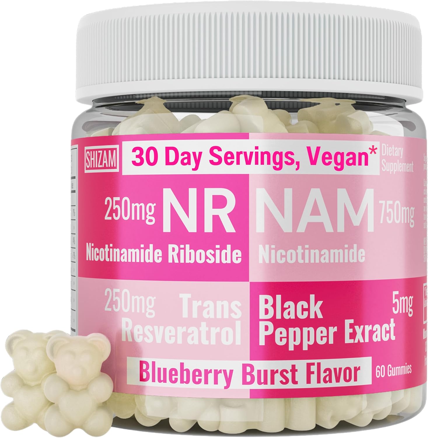 NAD+ Activator Gummies with Nicotinamide Riboside & Resveratrol - 1000mg NAD Plus Booster - Nrf2 Capsules - Niacinamide B3 Supplements - Alt NDA Regenerator
