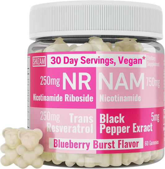 NAD+ Activator Gummies with Nicotinamide Riboside & Resveratrol - 1000mg NAD Plus Booster - Nrf2 Capsules - Niacinamide B3 Supplements - Alt NDA Regenerator